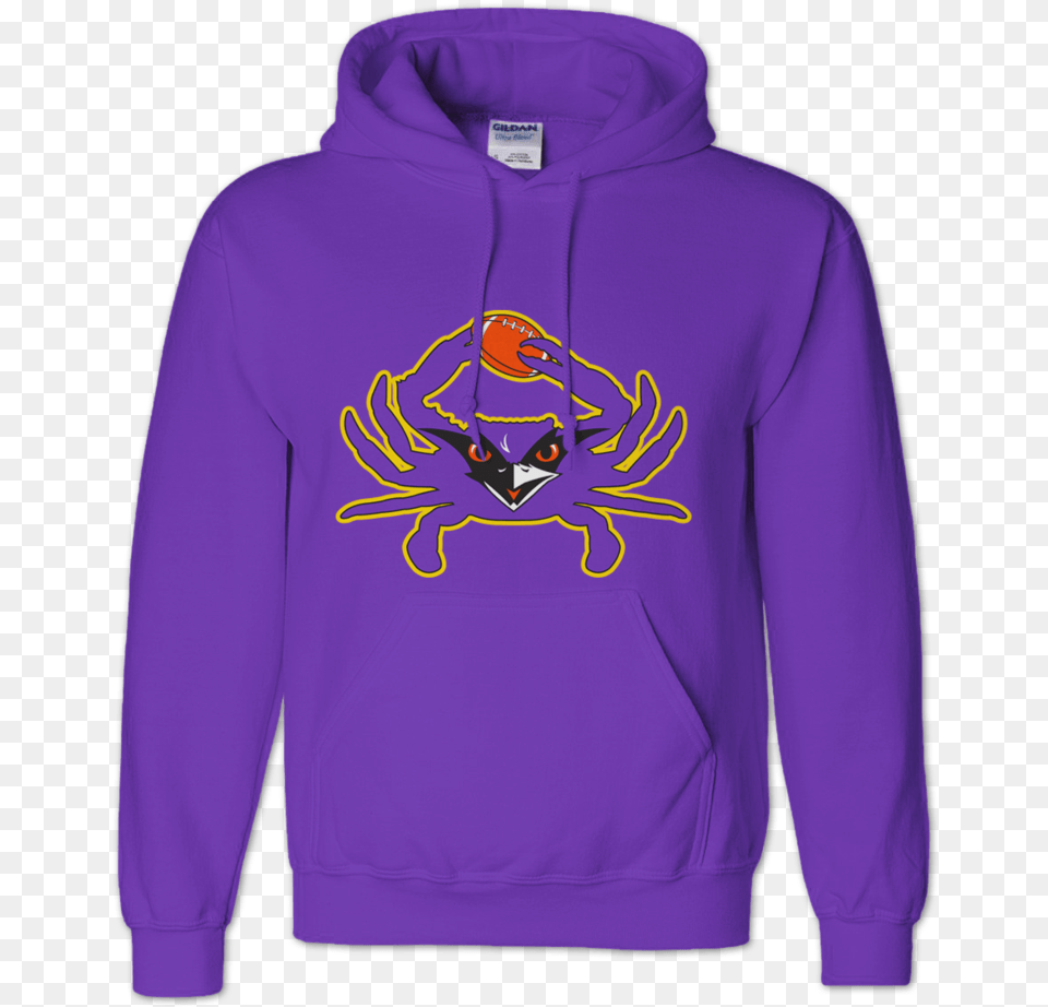 Football Purple Crab Hoodie Fault In Our Stars Hoodie, Clothing, Knitwear, Sweater, Sweatshirt Free Png