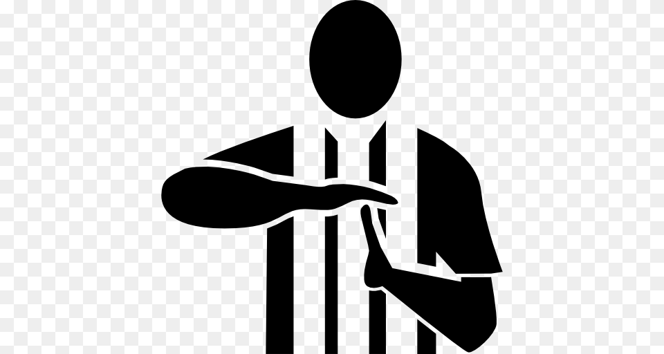 Football Referee With Hand Gestures Asfan, Stencil, Smoke Pipe, Accessories, Formal Wear Free Transparent Png