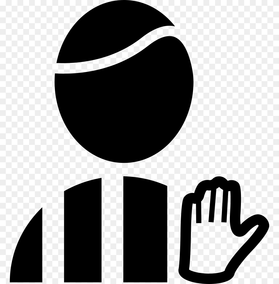 Football Referee With Hand Signal Arbitro, Ball, Sport, Stencil, Tennis Png