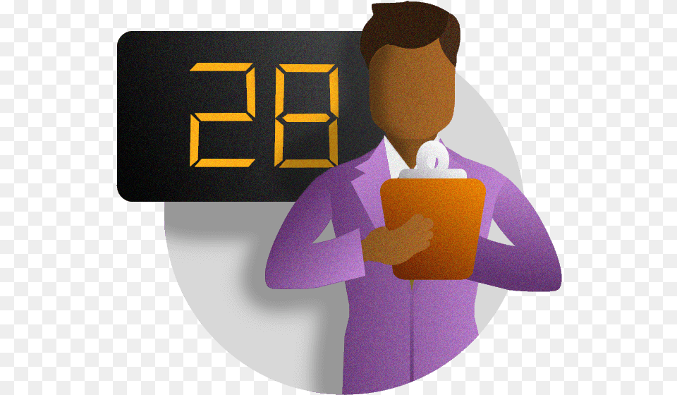 Football Scout Recording Statistics With Scoreboard Illustration, Computer Hardware, Electronics, Hardware, Monitor Free Png