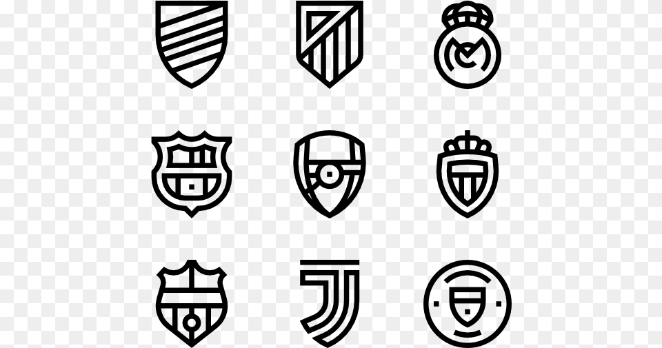 Football Shields Friends Icon, Gray Png Image