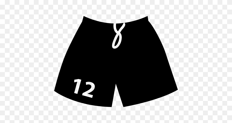 Football Shorts With Number Icon, Gray Free Png Download