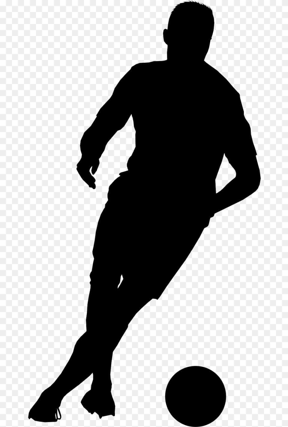 Football Silhouette Soccer Silhouette, Gray Png Image