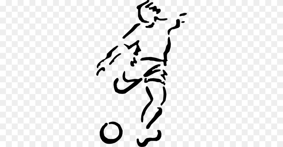 Football Soccer Stencil, Gray Png