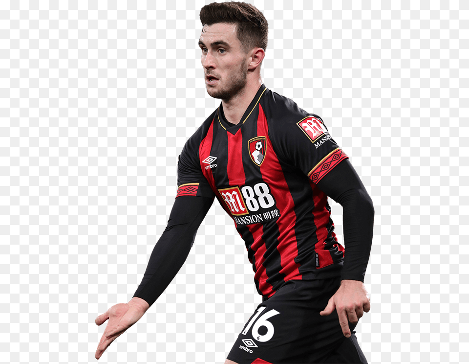 Football Stats Goals Lewis Cook Performance Lewis Cook, Shirt, Clothing, Person, Man Free Png Download