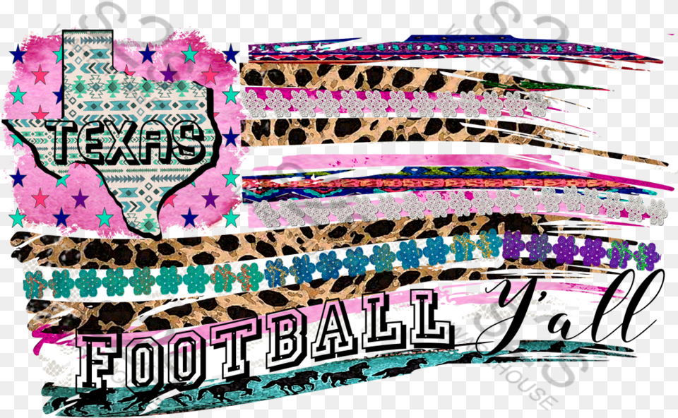 Football Texas Flag Pink, Advertisement, Art, Collage, Graphics Free Png Download