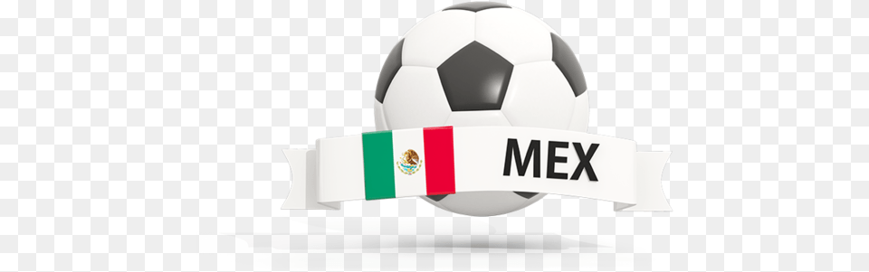 Football With Banner Illustration Of Flag Mexico Tunisia Football Icon, Ball, Soccer, Soccer Ball, Sport Free Png