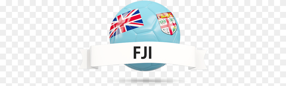 Football With Flag And Banner Sphere, Ball, Clothing, Hardhat, Helmet Free Png