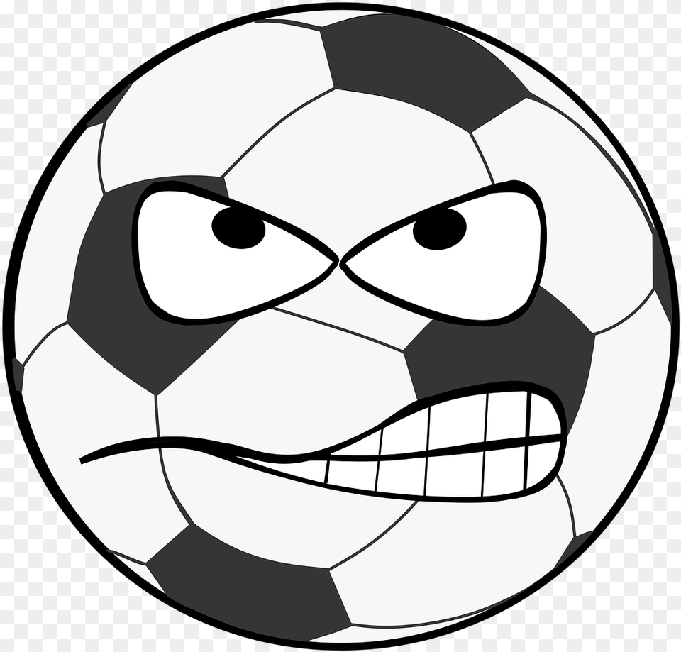 Footballclip Artsmileyevilflank Free From Soccer Ballwith Face, Ball, Football, Soccer Ball, Sport Png Image
