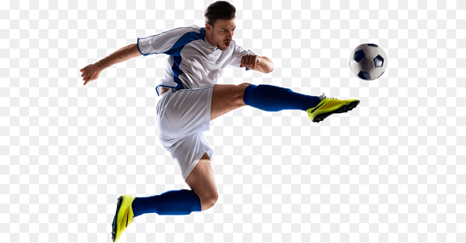 Footballer Football Player Shooting, Person, Kicking, Adult, Sphere Png