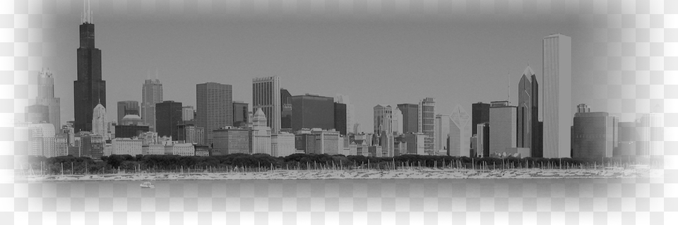 Footer Chicago Skyline, Architecture, Urban, Tower, Spire Png