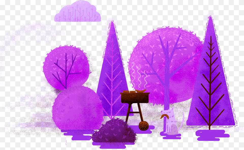 Footer Illustration Illustration, Purple, Ice, Lighting, Water Free Png