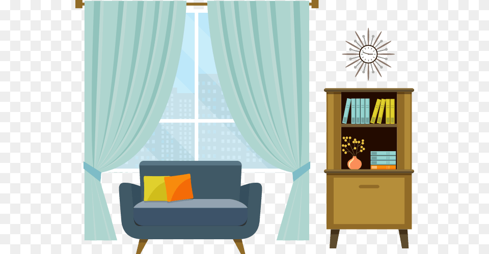 Footer Window Covering, Architecture, Living Room, Indoors, Room Free Png