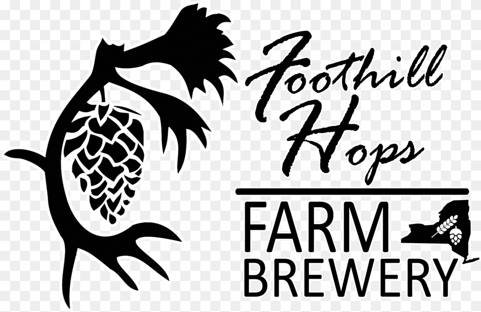 Foothill Hops Logo Illustration, Stencil, Text Free Png