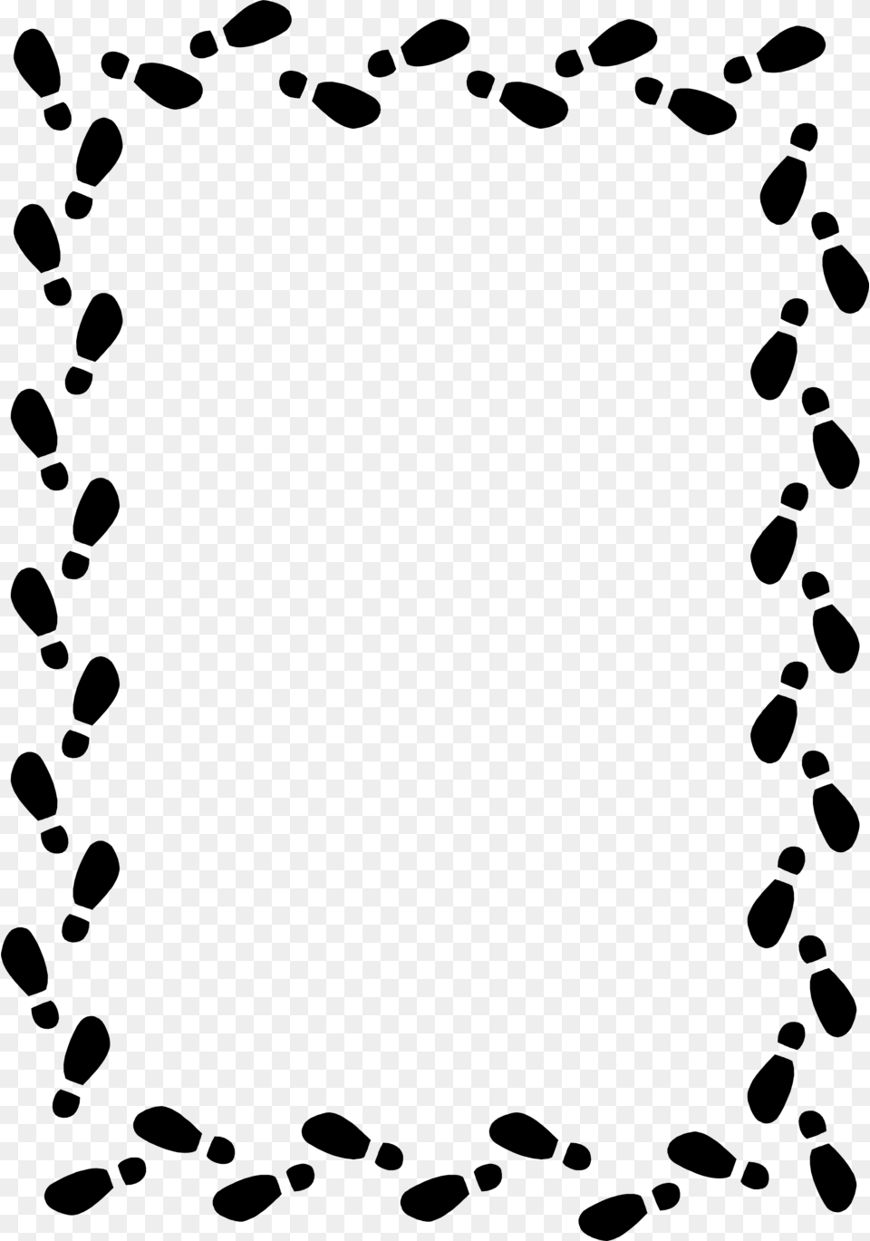 Footprint Border Cliparts, Gray Free Transparent Png