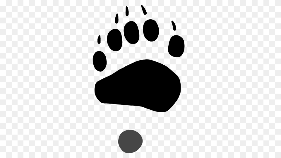 Footprint Clipart Black Bear Png Image