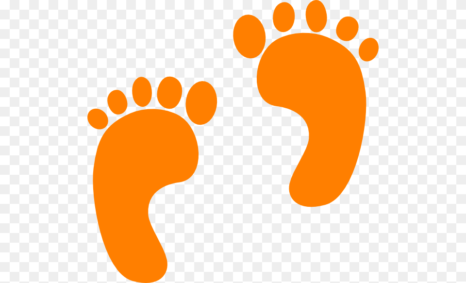 Footprint Clipart Orange Small Footprints Clip Art Free Png