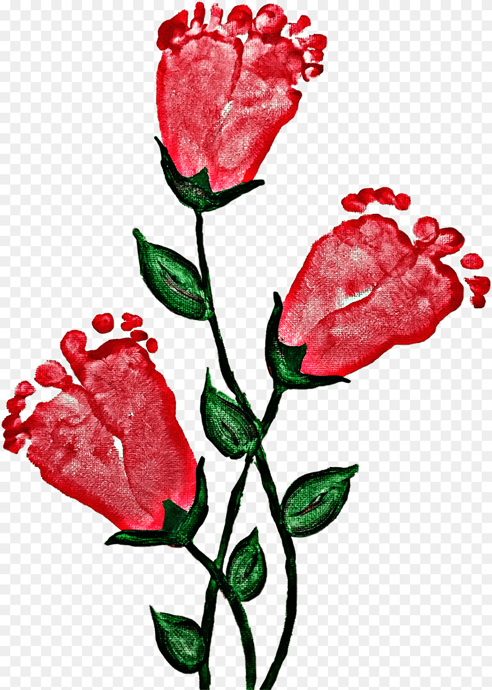 Footprint Flower Craft, Plant, Rose, Petal, Pattern Png Image
