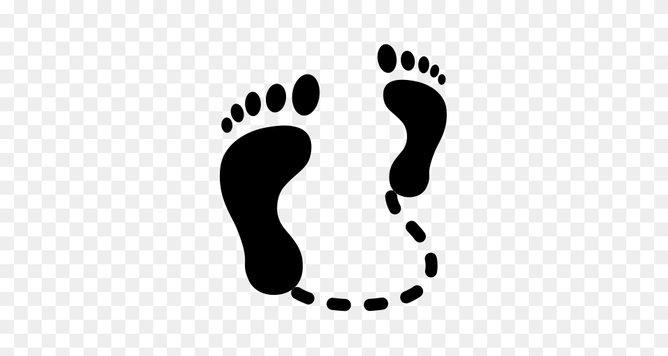 Footprint Footprint Kids Icon With And Vector Format, Gray Free Png