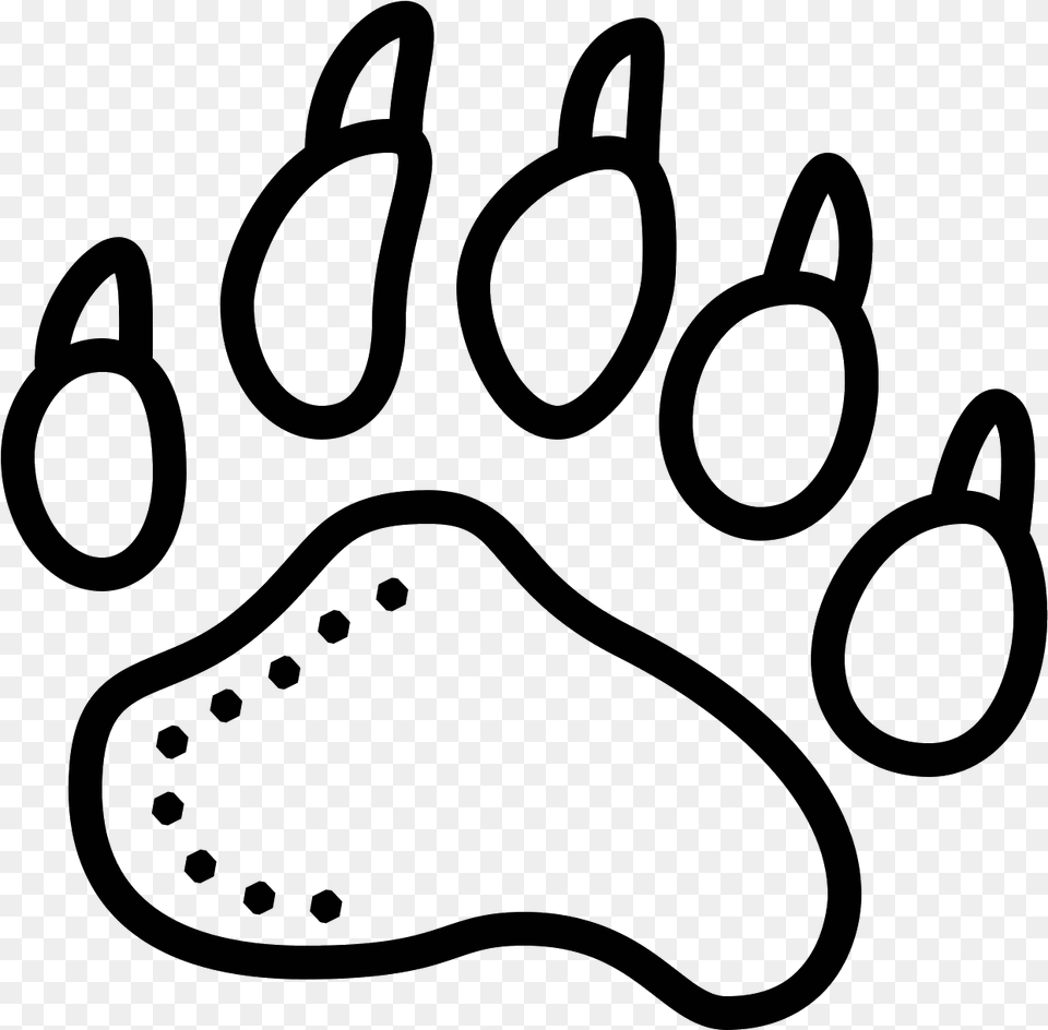 Footprint Icon The Giant Panda Foot Print, Gray Free Transparent Png