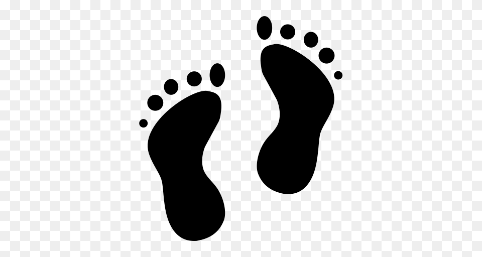 Footprint Kids Icon With And Vector Format For Unlimited, Gray Free Png Download