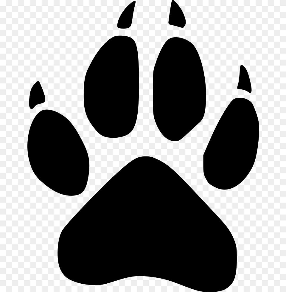 Footprint Wild Svg Transparent Wolf Paw, Electronics, Hardware, Stencil Free Png Download