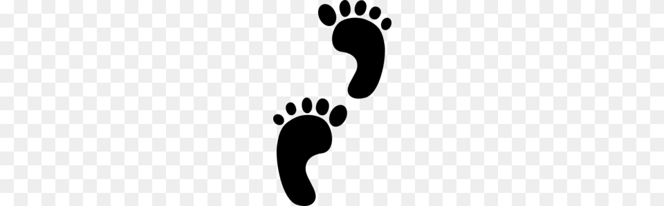 Footprints Clip Art, Gray Free Png