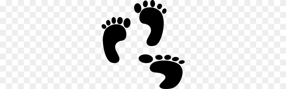 Footprints Clip Art, Gray Free Transparent Png