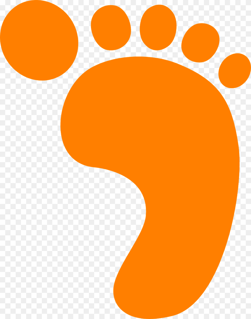 Footprints Clipart Orange Foot Print, Footprint, Astronomy, Moon, Nature Free Png