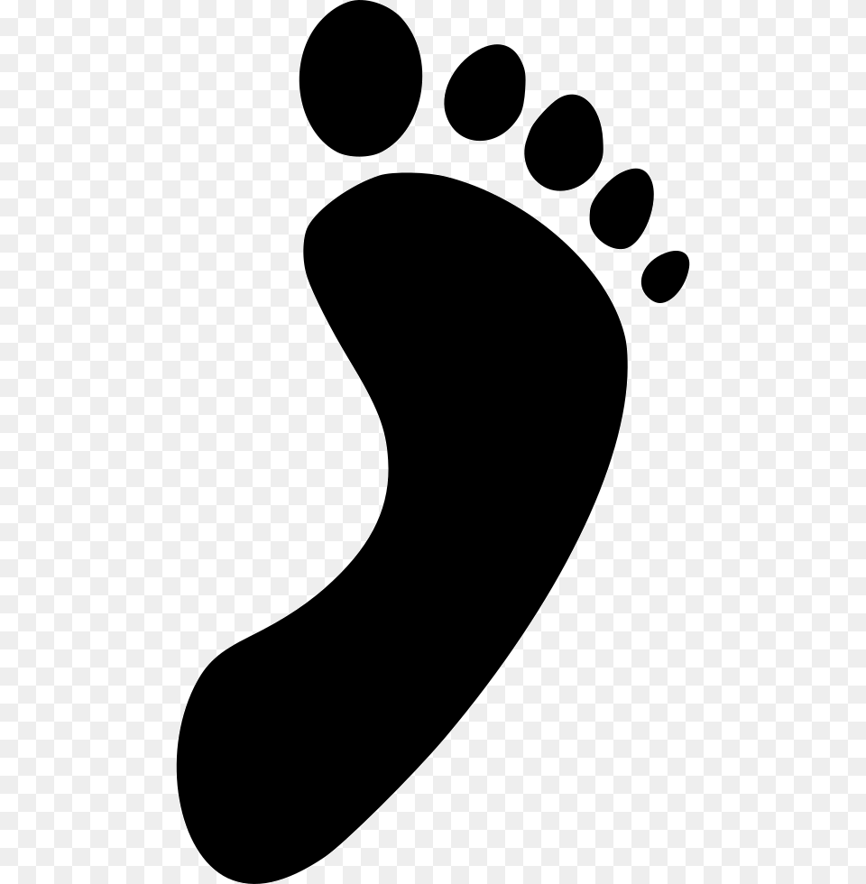 Footsteps Clipart Left Footprint Black Footstep Png