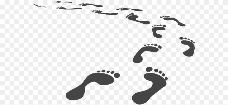 Footsteps Foot Prints Grey Footprint Clipart Black And White Free Transparent Png