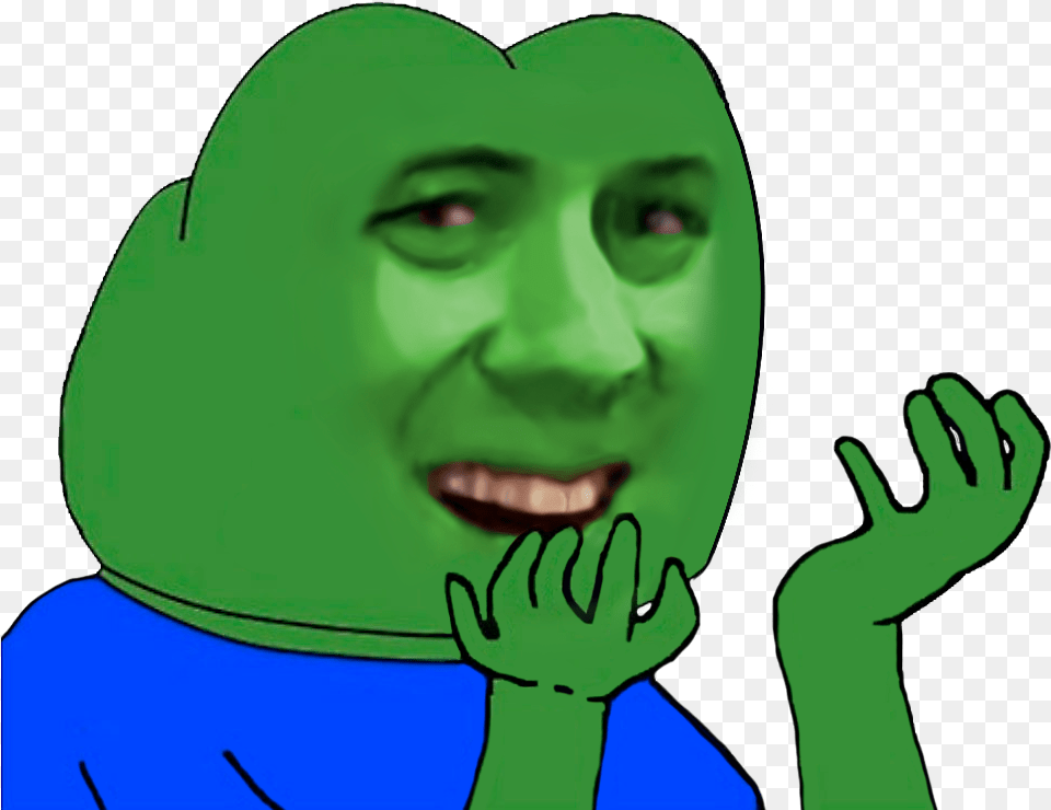 For Anyone That Want S To Use It Pepe Crying, Green, Person, Adult, Female Free Png