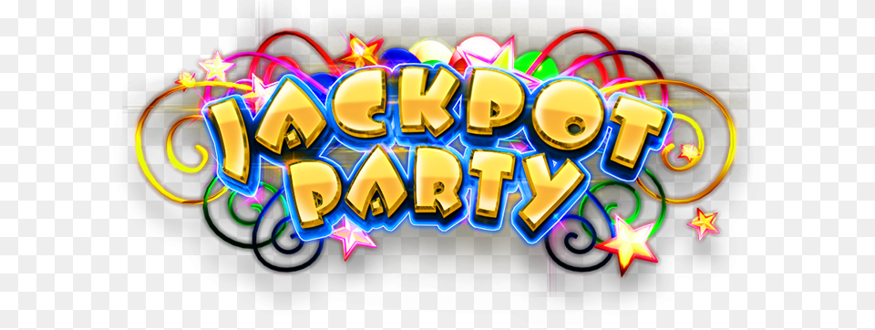 For Authentic Vegas Casino Slots Jackpot Party Logo, Light, Neon Free Png