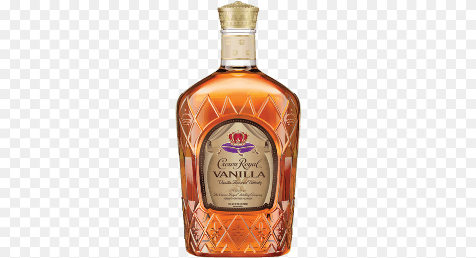 For Crown Royal Vanilla Flavored Whisky Crown Royal Vanilla 175 Liters, Alcohol, Beverage, Liquor, Bottle Png Image