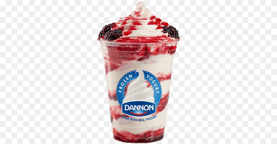 For Dannon Four Berry Frozen Yogurt Sundae Triple Berry Sundae Sam39s Club, Cream, Dessert, Food, Ice Cream Free Png