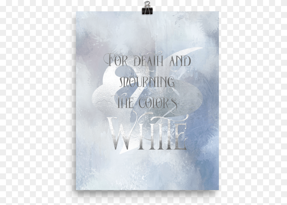 For Death And Mourning The Color S White Christmas Card, Book, Publication, Outdoors, Blackboard Png Image