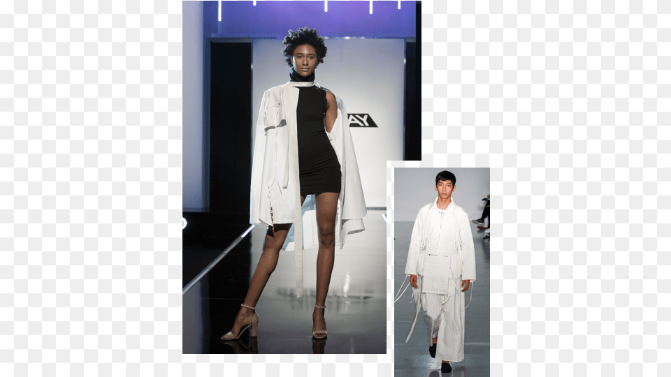 For Episode Three Kee Created A Cool Straight Jacket Project Runway Season 16 Brandon, Long Sleeve, Clothing, Coat, Sleeve Free Transparent Png