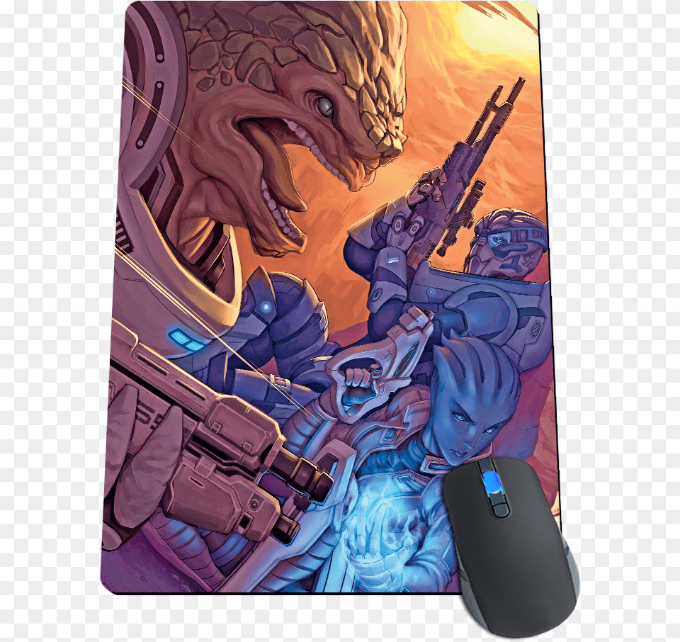 For Fans By Fansunder Fire Milky Way Mousepad Mass Effect Liara Guro, Book, Comics, Publication, Adult Png Image