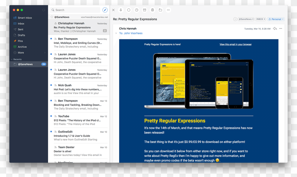 For Macos Is Its Smart Inbox Which Is Designed To Email Adds, File, Webpage, Computer Hardware, Electronics Free Transparent Png