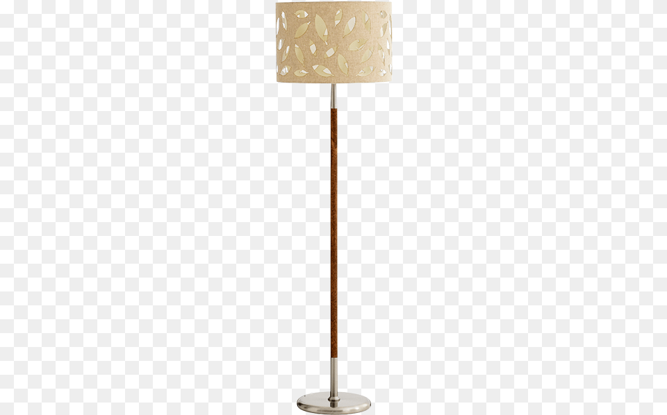 For Metal And Wood Floor Lamp With Beige Shade Floor Lamp Front View, Table Lamp, Lampshade, Smoke Pipe Free Png