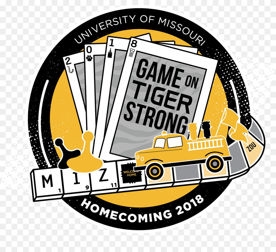 For More Information About The 2018 Mizzou Homecoming 2018 Mu Tiger Homecoming, Sticker, Advertisement, Poster, Bulldozer Png Image