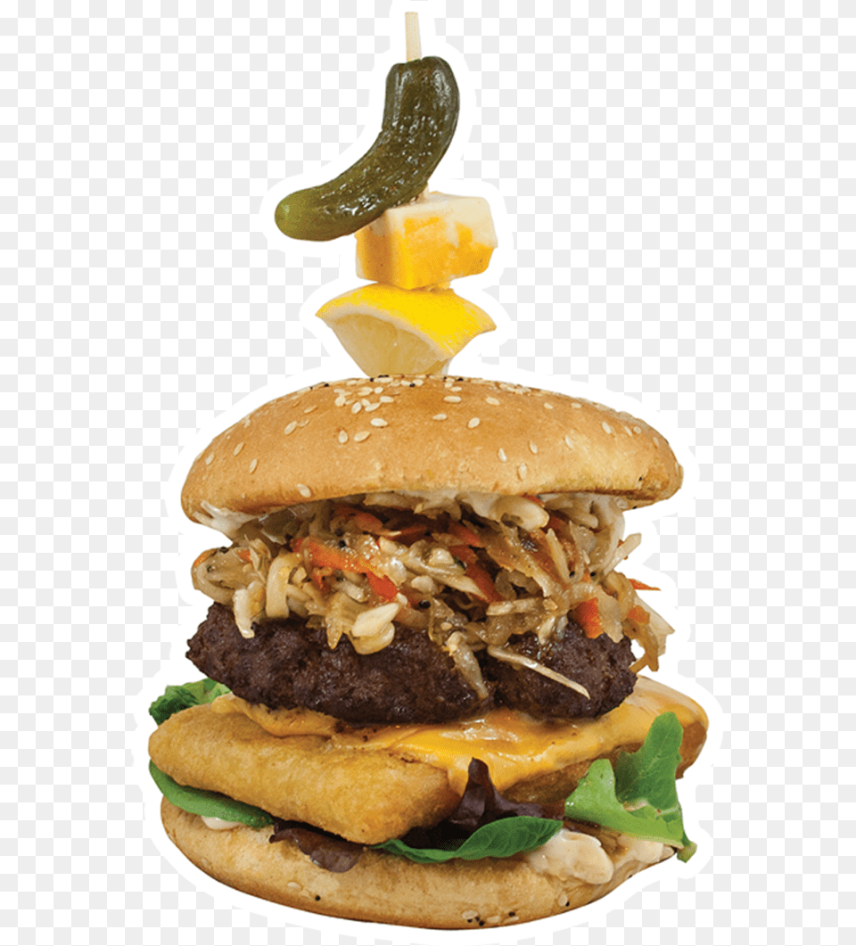 For Most People A Battered And Fried Piece Of Haddock, Burger, Food Png Image