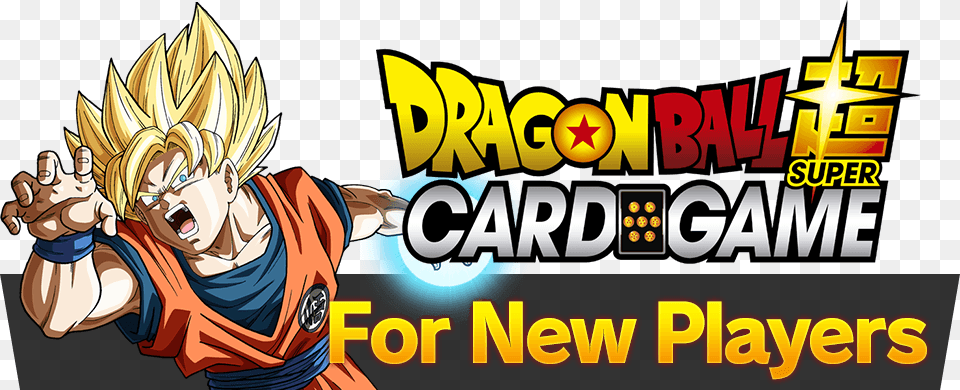 For New Players Dragon Ball Super Card Game Logo, Book, Comics, Publication, Person Png