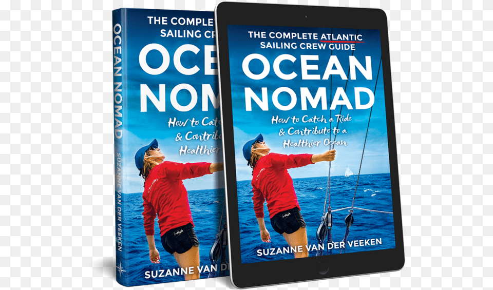For Ocean Nomad E Book Book Cover, Publication, Person, Tablet Computer, Computer Png