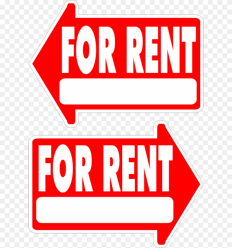 For Rent Yard Sign Arrow Shaped With Frame Statrting Sale For Rent, Symbol, Road Sign, First Aid Png