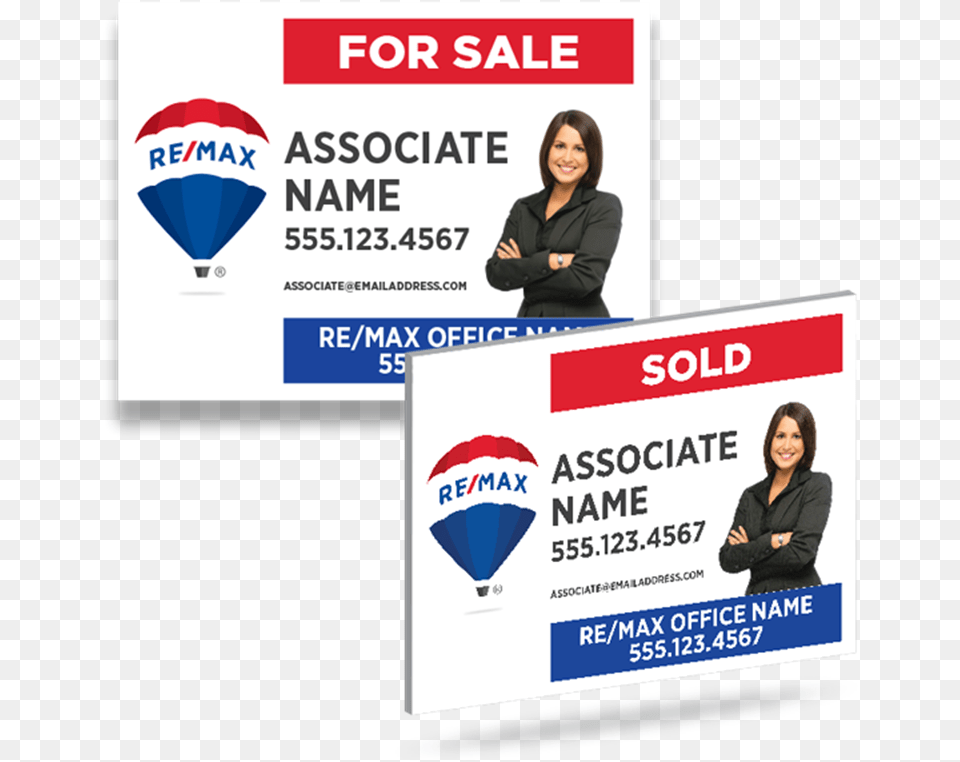 For Sale Sign New Remax Sign, Adult, Poster, Person, Woman Free Transparent Png