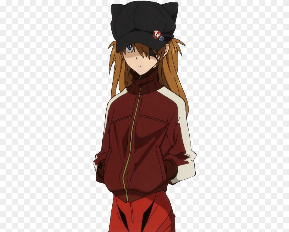 For The Anon That Requested Angry Asuka Hot Eva Asuka Langley Badges Peaked Cap Evangelion, Adult, Female, Person, Woman Png