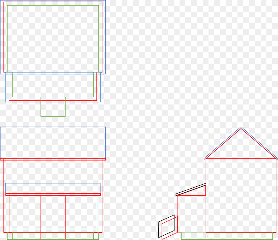 For The Fascia Pieces On The Ends Of The Two Roofs Diagram, Cad Diagram Png