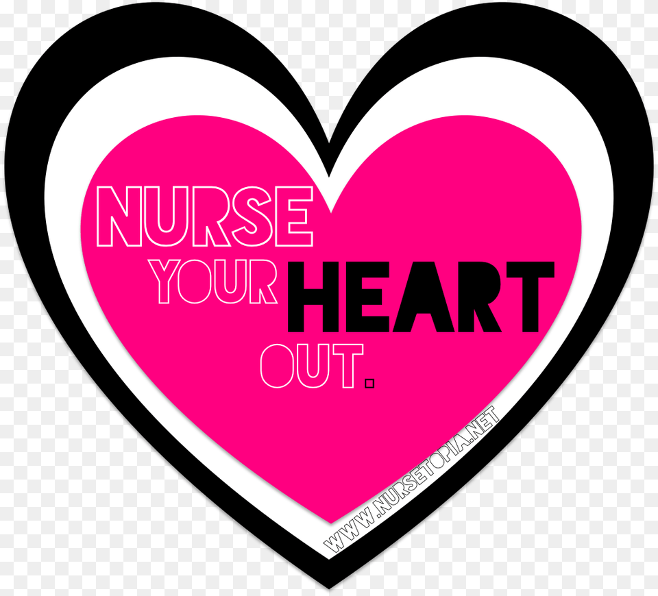 For The Love Of Nursing Nursetopia, Heart, Sticker, Disk Png