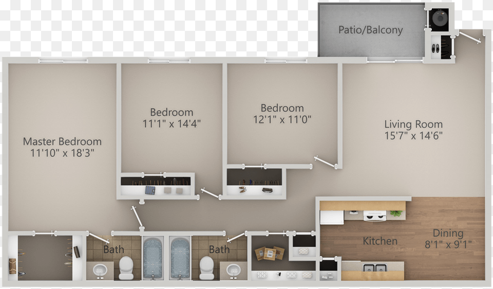 For The Three Bedroomtwo Bath Floor Plan Floor Plan, Architecture, Building, Diagram, Floor Plan Png